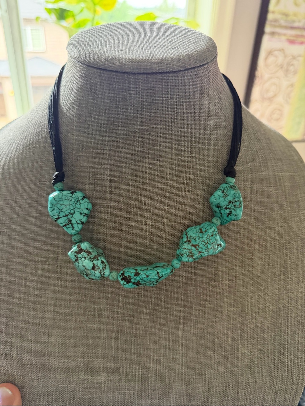 Turquoise Stone Beaded Necklace